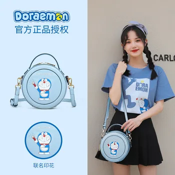 Doraemon Piniginės ir Crossbags Mielas Piniginės Ponios Nešti Atveju Pečių Krepšiai Moterų Kosmetikos Dėžutės Prabangos Dizaineris Maišą, Aukštos Kokybės