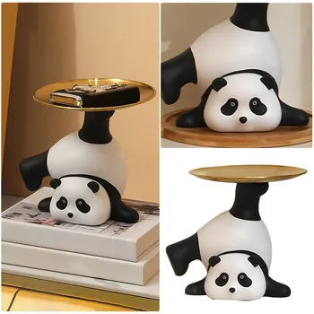 Miniatiūriniai Kalėdų Ornamentu Kabliukai Panda Veranda Kabineto Rakto Saugojimo Papuošalų Laikiklis Kambarį Elegantiškas Kalėdų Dekoracijos