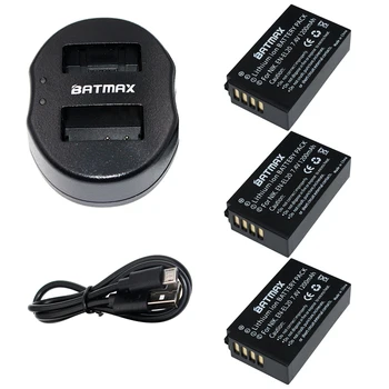 Batmax 3pcs EN-EL20 LT EL20 ENEL20 Įkraunamas Baterijas+USB Dual Kroviklis NIKON 1 J1 J2 j3 skyrius S1 Skaitmeninio Fotoaparato Baterijos