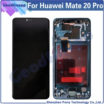 Originalą Huawei Mate 20 Pro LCD Ekranas Jutiklinis Ekranas skaitmeninis keitiklis Asamblėjos Mate20Pro Ekranas Su Rėmu pirštų Atspaudų