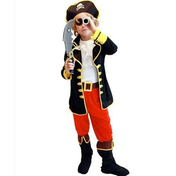 Nauja Vaikų Helovinas corsair Kostiumas Fantasia Berniukai Piratų Cosplay Vaikams Plėšikas, Banditas Vaidmenų žaidimas Karnavalas Puras Maskuotis suknelė