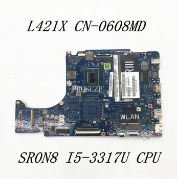 KN-0608MD 0608MD 608MD Mainboard Dell XPS 14 L421X Nešiojamas Plokštė QLM00 LA-7841P W/ SR0N8 I5-3317U CPU 100% Visiškai Išbandytas