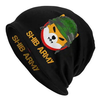 Shiba Inu Raktas Į Mėnulį Shibarmy Variklio Dangčio Kepurės Mezgimo Skrybėlės Žiemos Slidinėjimo Skullies Beanies Skrybėlę Suaugusiųjų Vasaros Šiltas Galvos Wrap Kepurės