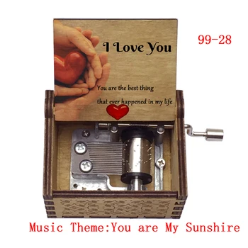 Jūs Esate Mano Sunshire Music Box Mediniai Spausdinti Tekstą Namų Dekoro Dovana Žmonai, Draugei, Vaikinas, Mama, Sūnus, Draugai Kalėdų Gimtadienis