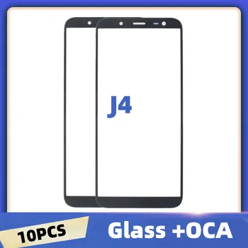 10vnt/daug TouchScreen Samsung Galaxy J4 Plius J4+ J415 SM-J415F/DS Jutiklinis Ekranas Priekinės Stiklo Objektyvas J415F/DS 2018 Su OCA