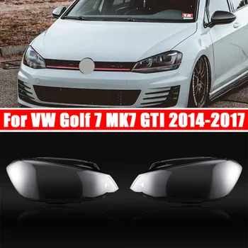 Automobilių Žibintų Skaidrus Žibintų lempų gaubtų Korpuso Dangtelį Objektyvo Kaukė Volkswagen VW Golf 7 MK7 GTI 2014 m. 2015 m. 2016 m. 2017 m.