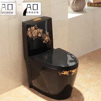 Spalva retro super sukama, tualetas Europos aukso tualeto keramikos vandens taupymo ir kvapas įrodymas juoda toiletBiological Tualetas
