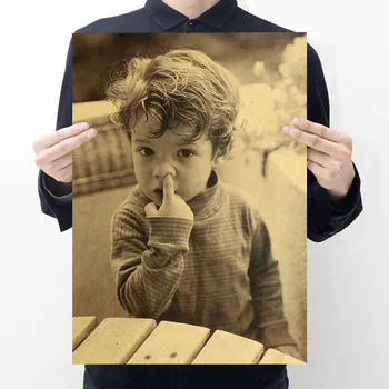 Nosies skinti berniukas kraftpopieris plakatas namo kambaryje apdailos dažymo core 50.5x35cm