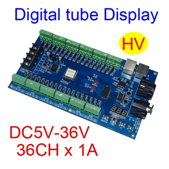 36CH DMX512 Dimeris 36 Kanalų DMX Dekoderis 13group RGB išvestis,LED DMX512 Vairuotojo XRL 3pin valdytojas WS-DMX-36CH/HV DC5V-24 5 V-36V