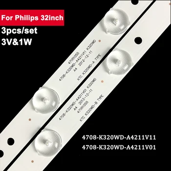 633mm Led Apšvietimo Juosteles Philips 32inch 4708-K320WD-A4211V01 3V Backlight Led Tv Dalys Apšvietimas TV 32PFL304532 PFL5358