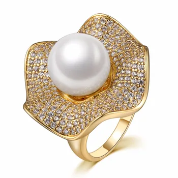GrayBirds Aukštos Kokybės Žiedas Skirta Moterims Su Kubinis Cirkonis Shell Perlų Žiedas Naujas Dizaineris bižuterijos MLR005
