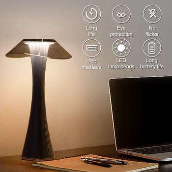 LED Juosta Stalo Lempa Kūrybos Mažas Juosmens Stalas Šviesos USB Bevielis Naktiniai lengvos Tamsos Lempa Restoranas Namų Dekoro