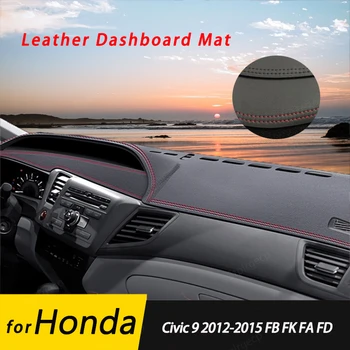 Honda Civic 9 2012-2015 m. FB FK FA FD Odinis neslystantis prietaisų Skydelio Kilimėlis Padengti Trinkelėmis skėtį nuo saulės Dashmat Apsaugoti Kilimą Priedai