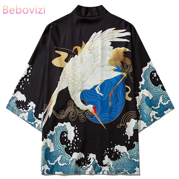 2023 Karšto Parduoti Naują Produktą Mados Cardigan Krano Spausdinimo Yukata Japonijos Cosplay Suaugusiųjų Tradicinių Vyrų Kimono Vintage Drabužių