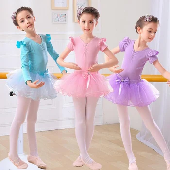 Vaikai Baleto suknelė Mergaitėms ballerina profesionalios balerinos tutu Suknelė be Rankovių Nėrinių Sudurti U formos, Nugaros Gimnastika Leotard