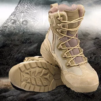 Vandeniui atsparus lauko kariuomenės Taktinių Vyrų Kariniai Batai Aukščiausios Kokybės Delta Desert Combat Batai Batai Kvėpuojantis Laipiojimo sneaker