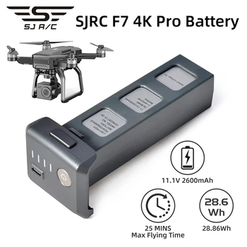 SJRC Originalus F7 4K Pro Baterija 11.1 V 2600mAh Baterija Brushless 5G Wifi PFV Drone Dalys