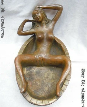 Kinija žalvario, vario, išraižytas seksualumas belle tamponu žemyn peleninę Skulptūra, statula