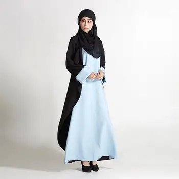 2018 m. nauja Suaugusiųjų Netikrą dviejų dalių Musulmonų Suknelė Islamo Moterų Abaja suknelės jilbab drabužius burka Lady turkijos skraiste musulmane a465