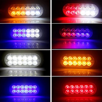 sunkvežimių įspėjamieji šviesos 1pcs naujas 12LED strobe šviesos ultra-plonas 12LED šoninis apšvietimas 12-24V sunkvežimis