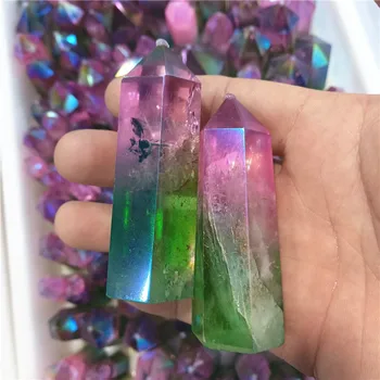 Natūralus Rožių crystal green crystal aura taško natūralių kristalų lazdelė