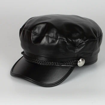Aukštos Kokybės Atsitiktinis Kariuomenės Kapitonas Vyrai Moterys Pu Butas Skrybėlės Sunkvežimio vairuotojas Hat Vintage Black Sporto beisbolo kepuraitę