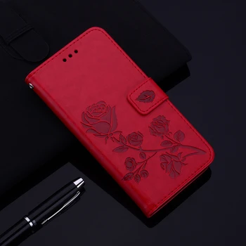 Mados Rose Odos Flip Dangtelis Huawei Honor 8A 8S 8C 8X 10i 20 10 Lite 30 P20 7C, 7A Pro Y9 Y5 2018 Y7 Y6 2019 Piniginės Atveju