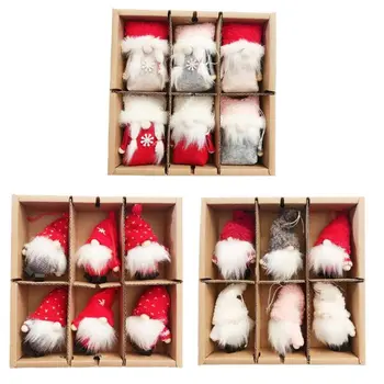 6 Rankų darbo Kalėdų Gnome Apdailos švedijos Figūrėlės Patvarus, Ilgalaikis Naudoti Skandinavijos Statulėlės Lašas Laivybos