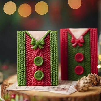 Kalėdų Dekoro Megztinis Modelis Silikono Formos Žiemos Skara 
