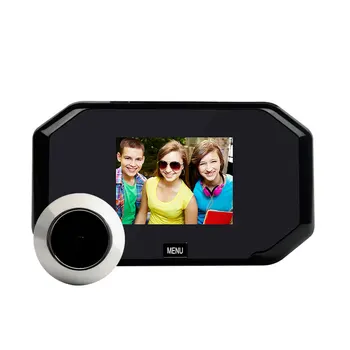 1080P Durų Akutė Kamera Spalvotas Ekranas su Durų Bell LED Žibintai, Elektroninės durų skambutį Viewer Saugumo su Vienu spustelėjimu Peržiūrėti