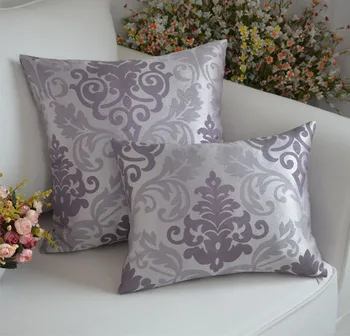 Euro aukštos kokybės užvalkalas paprasto atlošo pagalvėlės užvalkalai violetinė + sidabro dviejų spalvų šilko užvalkalas