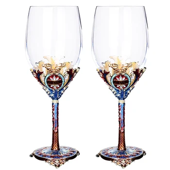 Klasikiniai royal malonumą krištolo, vyno taurė Gana metalo dekoratyvinis stiklas, goblet Vyno taurė taurė
