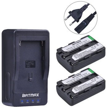 Batmax 2vnt NP-FM50 NP FM50 FM50H Baterija+LED Ultra Greitas Įkroviklis Sony Alpha A100, DSLR-A100 A100K TRV408 DCR-PC105 FM30 FM50