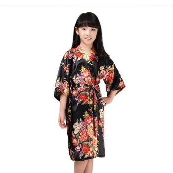 Merginos Dėmių Kimono Gėlių Skraiste Spa Vestuvių Padažu Suknelė Kimono Chalatas naktiniai drabužiai Vaikams Laisvalaikio Chalatas Kimono Šalis