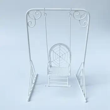 1:12 Masto Sūpynės, Lėlių Namelis Supamoji Kėdė, Miniatiūriniai Miegamojo Baldai Modelis