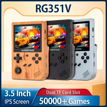 RG351V Šviesą grąžinantys Žaidimai RK3326 Atviro kodo 3.5 COLIŲ 640/480 Delninis Žaidimų Konsolės Emuliatorius PSP įmontuotas 50000+Žaidimai Vaikas Dovana