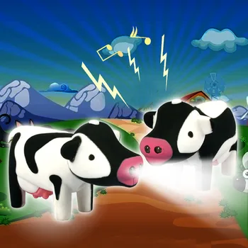 NEMOKAMAS PRISTATYMAS 3D Plastiko LED Didelės Karvės Keychains su Garso Naujovė Vaikų Žaislas Keyrings