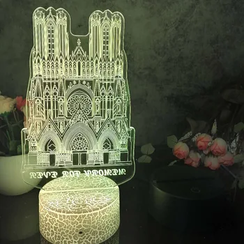 Orientyrą Buildin 3D Led Nakties Šviesos USB staliukas Lempa, Valentino Dienos, Gimtadienio Dovana naktinė lempa Vaiko Miegamojo Puošmena