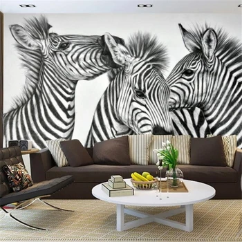 beibehang užsakymą tapetai, 3d foto freskos stereo asmenybės zebra freska kambarį fone dekoratyvinis dažymas 3d tapetai