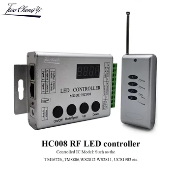 HC008 programuojami RGB LED valdiklis 4Keys RF control DC5-24V 133 poveikio būdai ws2812 ws2811 LED Šviesos Juostelės Juosta