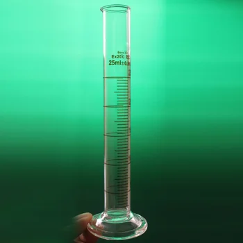 A Klasės Laboratorija 25ml Matavimo cilindras su Skale Aukštos borosilikatinio 3.3 Stiklo Matavimo Puodelis Lab Prekes