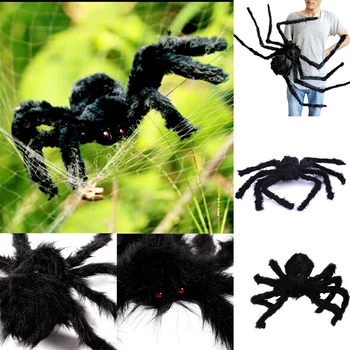 30cm Juoda Giant Spider Helovinas Dekoro Haunted House Prop Patalpų Lauko 2019 naujas