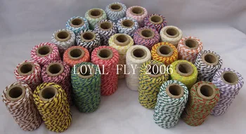 200pcs/siuntos medvilnės kepimo virvės 20m/spool spalvų virvelių, dieviškas virves, 