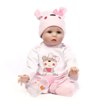 Reborn Baby Doll Imituojamas Minkšto Vinilo 55cm Kūdikių Silikono Lėlės Reborn Lėles Medvilnės Žaislas Bamblys Lėlės, Žaislai Vaikas
