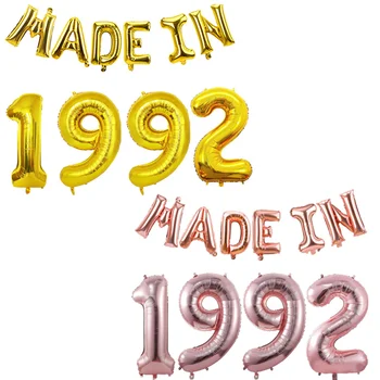 Pagamintas 1992 m., Balionus 30-ąjį Gimtadienį, 2 Spalvų Aukso ir Išaugo 16 colių Laišką 40 colių Numeris Vyras Moteris Gimtadienio Apdaila