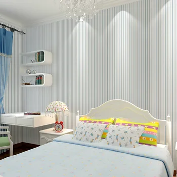 beibehang Europos paprastas spalvos vertikalios juostelės žalia tapetai kambarį, miegamąjį, TV foną, sienos neaustinių 3d tapetai