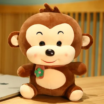 šalikas beždžionė lėlės pliušinis žaislas mažai beždžionių lėlės zodiako beždžionė skudurines lėlės vaikams dovanų