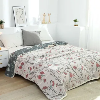 Japonijos Laisvalaikio antklodė ir meta 100% Medvilnės Marlės, sofos Rankšluostį Vieną Dvigubo minkšta Antklodė Vasaros Plona Antklodė Gėlių lova skleisti