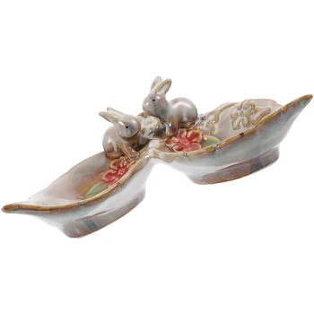 Saldainių Zuikis Plokštelę Dekoro Papuošalų Laikymo Buitinių Darbalaukio Ornamentu Laikikliu Plokštės, Apdailos Keramika 