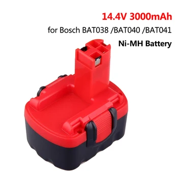 14,4 V 3000mah Ni-MH Baterija, dėl Bosch BAT038 BAT040 BAT041 BAT140 Elektriniai Gręžimo Įrankiai 14,4 V Baterijos